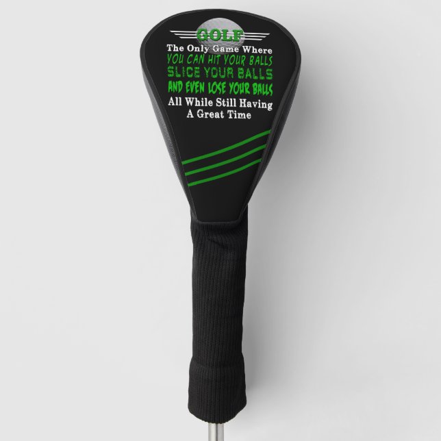 Funda Para Palo De Golf Humor de bolas de golf (Anverso)