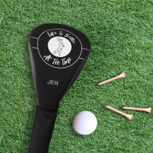 Humor deportivo Tee Time Golfer Monograma blanco n