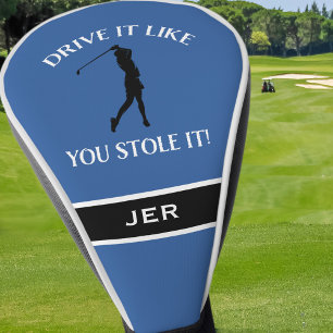 Funda Para Palo De Golf Humor Divertido de Golfista para su Monograma Depo