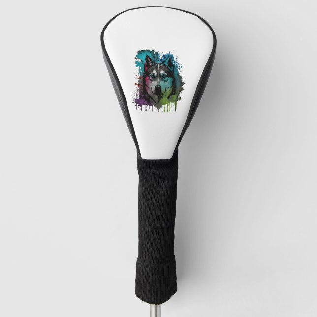Funda Para Palo De Golf Husky Dog (Anverso)