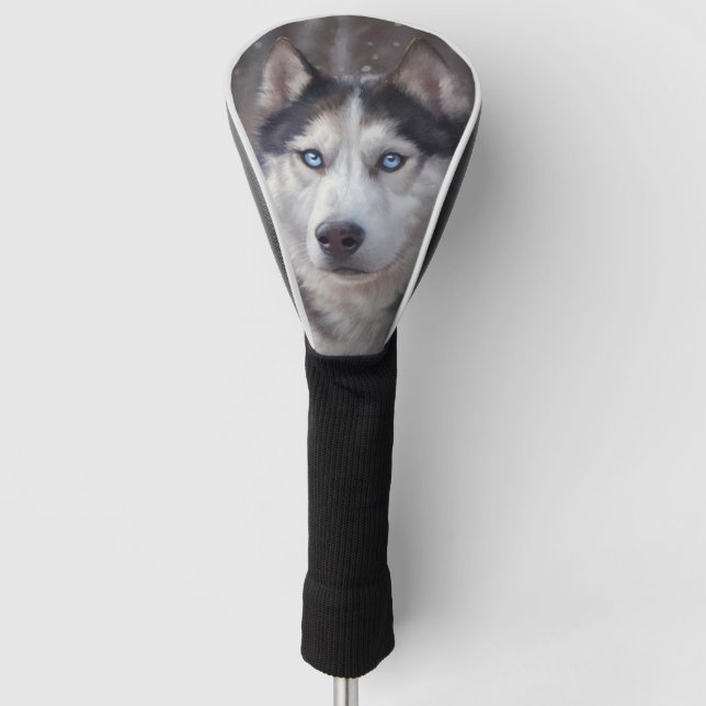 Funda Para Palo De Golf Husky Siberian (Anverso)