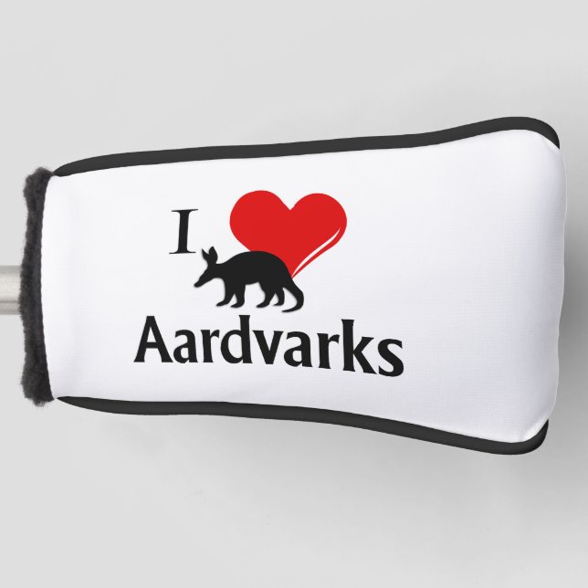 Funda Para Palo De Golf I Heart Aardvarks (Anverso)