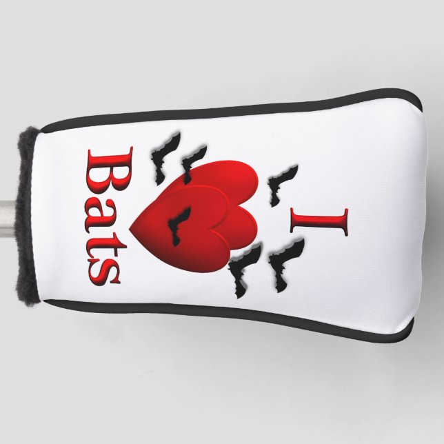 Funda Para Palo De Golf I Heart Bats (Anverso)
