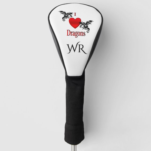Funda Para Palo De Golf I Heart Dragons Personal (Anverso)