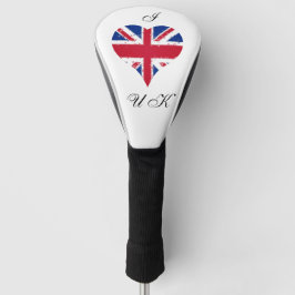 Funda Para Palo De Golf I Heart UK England Bandera británica