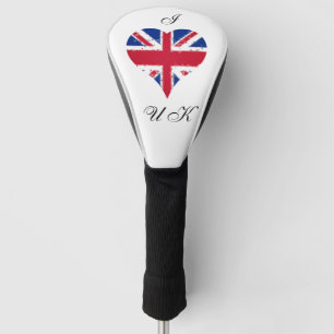 Funda Para Palo De Golf I Heart UK England Bandera británica