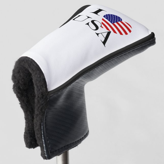 Funda Para Palo De Golf I Heartflag USA bk pcnt (Anverso 3/4)