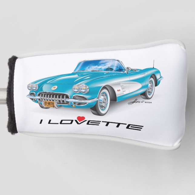 FUNDA PARA PALO DE GOLF I LOVETTE UNIQUE CAR DESIGN GOLF HEAD COVER (Anverso)