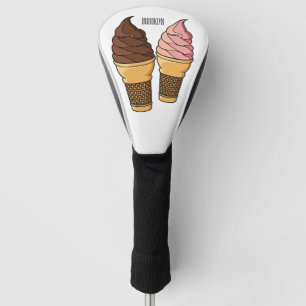 Funda Para Palo De Golf Ice cream cone cartoon illustration 