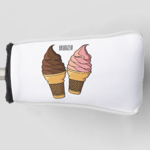 Funda Para Palo De Golf Ice cream cone cartoon illustration