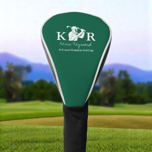 Funda Para Palo De Golf Icon de jugador de golf verde
