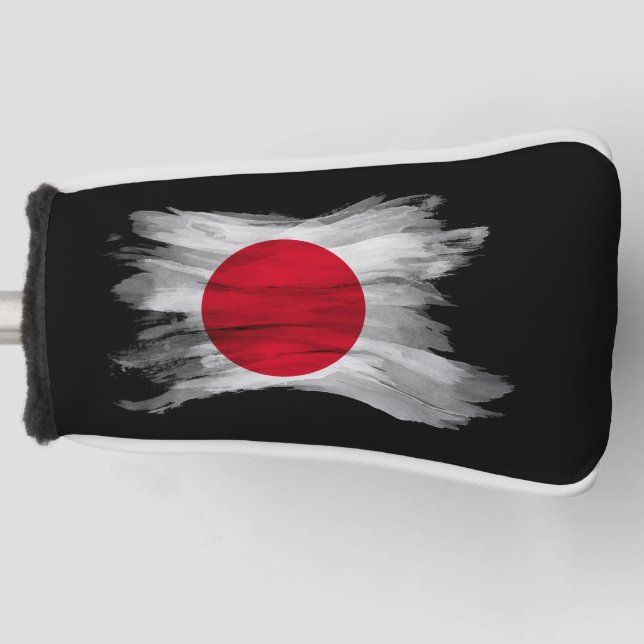 Funda Para Palo De Golf Icono de pincel de bandera de Japón, bandera nacio (Anverso)