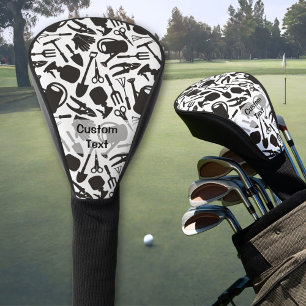 Funda Para Palo De Golf Iconos de jardinería en silueta