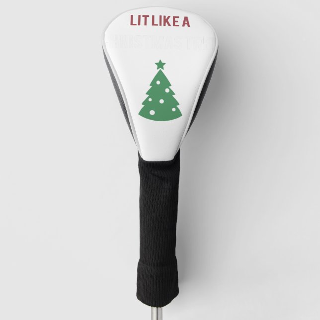 Funda Para Palo De Golf iluminado como un árbol de navidad navidades de ár (Anverso)