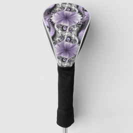 Funda Para Palo De Golf Ilusión de Lila Arte Floral Abstracto Fractal Fant