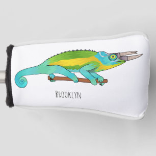 Funda Para Palo De Golf Ilustracion chameleon personalizado de Jackson