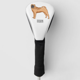 Funda Para Palo De Golf Ilustracion chino de personalizado de perro Shar-P