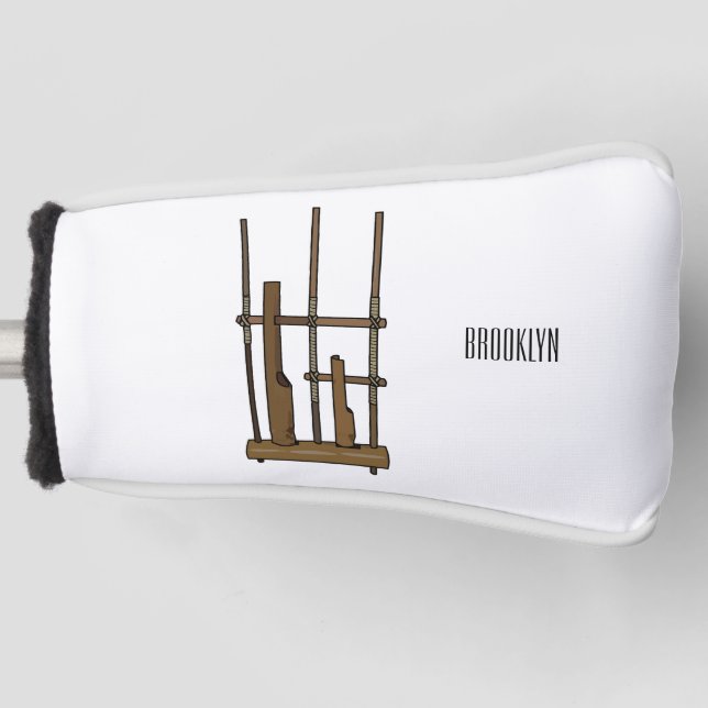 Funda Para Palo De Golf Ilustracion de Angklung personalizado (Anverso)