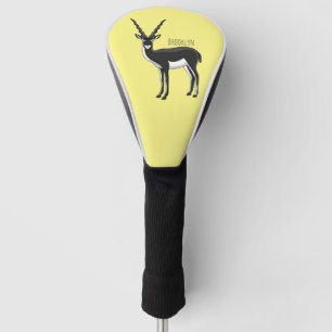 Funda Para Palo De Golf Ilustracion de antílope negro