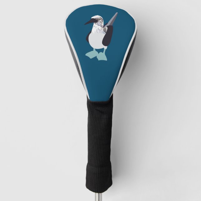 Funda Para Palo De Golf Ilustracion de aves marinas con pies azules (Anverso)