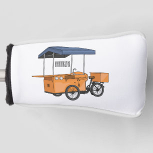 Funda Para Palo De Golf Ilustracion de carrito de comida para bicicletas p