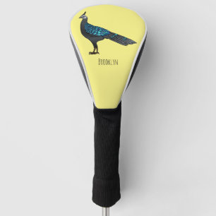 Funda Para Palo De Golf Ilustración de dibujos animados de ave faisán pavo