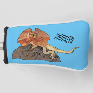 Funda Para Palo De Golf Ilustración de dibujos animados de lagarto de cuel