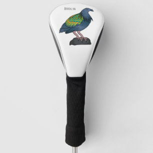 Funda Para Palo De Golf ilustración de dibujos animados de paloma Nicobar