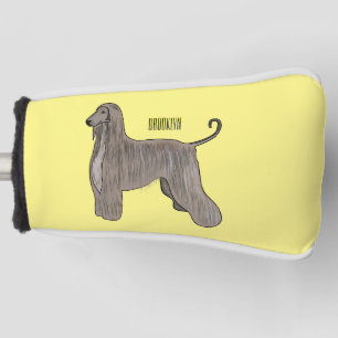 Funda Para Palo De Golf ilustración de dibujos animados de perro galgo afg