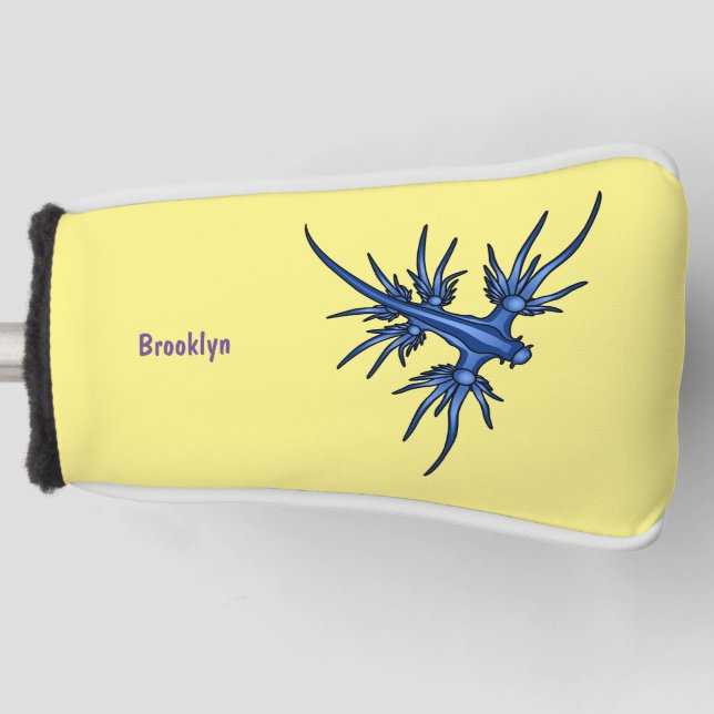 Funda Para Palo De Golf Ilustracion de dragón azul (Anverso)