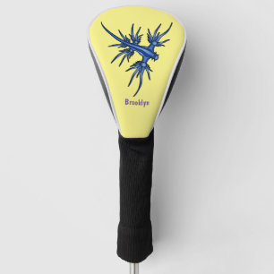 Funda Para Palo De Golf Ilustracion de dragón azul