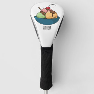 Funda Para Palo De Golf Ilustracion de helado personalizado