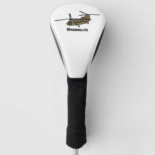 Funda Para Palo De Golf Ilustracion de helicópteros militares de Chinook
