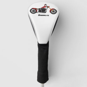Funda Para Palo De Golf Ilustración de motocicleta estilo chopper