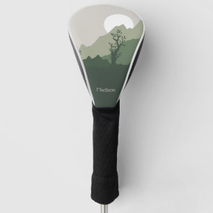 Funda Para Palo De Golf Ilustracion de naturaleza de nombre personalizado