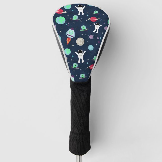 Funda Para Palo De Golf Ilustracion de patrón de espacio (Anverso)