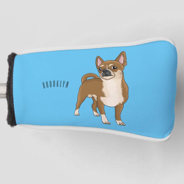 Funda Para Palo De Golf Ilustracion de personalizado chihuahua (Anverso)