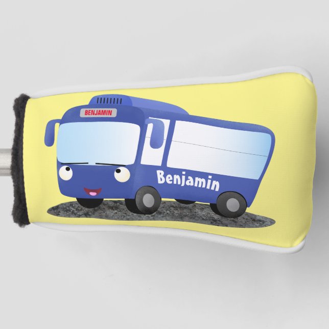 Funda Para Palo De Golf Ilustracion de personalizado de autobús moderno az (Anverso)