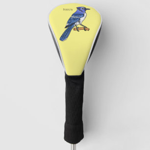 Funda Para Palo De Golf Ilustracion de personalizado de ave azul jay