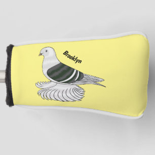 Funda Para Palo De Golf Ilustracion de personalizado de ave de pichón Escu
