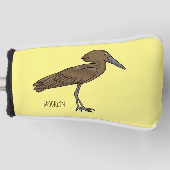 Funda Para Palo De Golf Ilustracion de personalizado de aves de Hamerkop (Anverso)