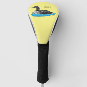 Funda Para Palo De Golf Ilustracion de personalizado de aves de Loon