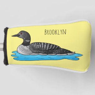Funda Para Palo De Golf Ilustracion de personalizado de aves de Loon