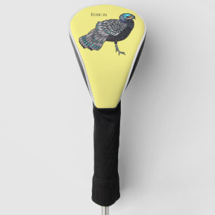 Funda Para Palo De Golf Ilustracion de personalizado de aves de pavo real
