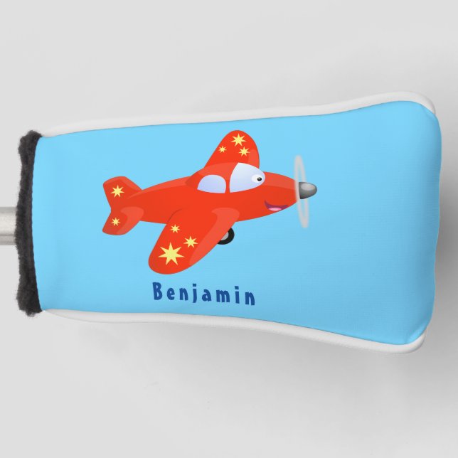 Funda Para Palo De Golf Ilustracion de personalizado de avión rojo con vue (Anverso)