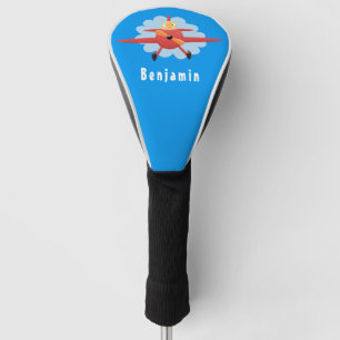 Funda Para Palo De Golf Ilustracion de personalizado de avión rojo que vue
