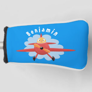 Funda Para Palo De Golf Ilustracion de personalizado de avión rojo que vue