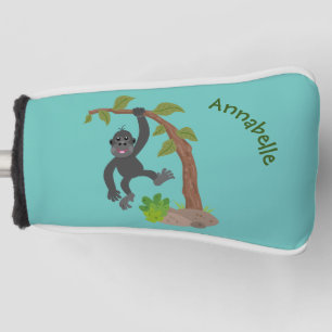 Funda Para Palo De Golf Ilustracion de personalizado de bebé gorila feliz