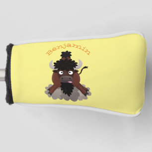 Funda Para Palo De Golf Ilustracion de personalizado de bisontes búfalos d
