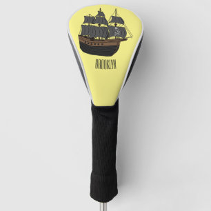 Funda Para Palo De Golf Ilustracion de personalizado de buques piratas